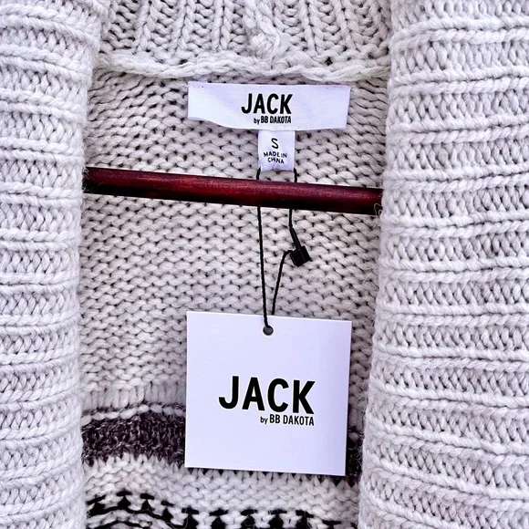 JACK by BB Dakota Fringe Theory Cardigan in Oatmeal - Picture 3 of 13